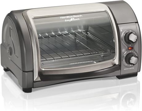 Hamilton Beach Easy Reach 4-Slice Countertop Toaster Oven With Roll-Top Door