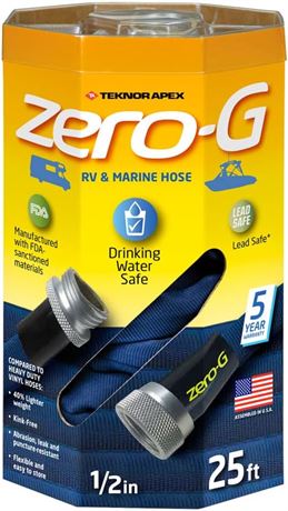 Teknor Apex� 4006-25 - Zero-G� 1/2" x 25' Blue Fresh Water Hose