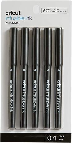 Cricut Infusible Ink Pens, Black Fine-Point Markers (0.4) for DIY, 5 count