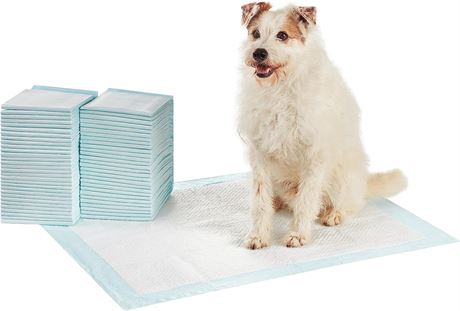 Amazon Basics Dog and Puppy Pee Pads with Leak-Proof Quick-Dry Design