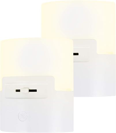 GE Ultrabrite LED Night Light, Dimmable, 100 Lumens - 2 Pack