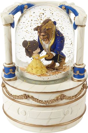 Precious Moments Disney's "Beauty & The Beast" Musical Snow Globe