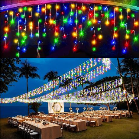 Heceltt Christmas Lights Outdoor Decorations, Extra Long 164ft 1600LED