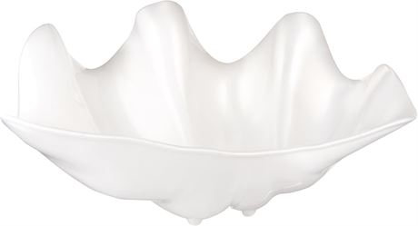 Winco PSBW-5W Shell Bowls, 5-Quart, Pearl, White, Medium