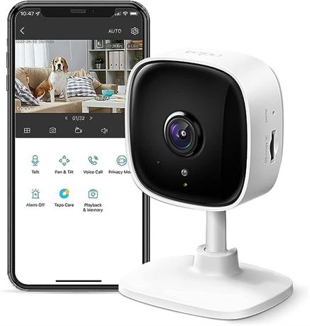 TP-Link Tapo 1080P Indoor Security Camera for Baby Monitor (Tapo C100)