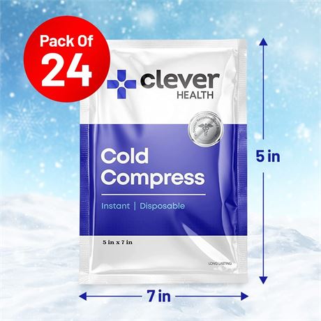 Instant Cold Pack | Disposable Ice Packs - 24 Pack