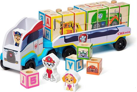 Melissa & Doug PAW Patrol Wooden ABC Block Truck