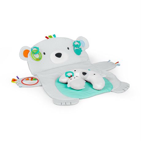 Bright Starts Tummy Time Prop & Play Baby Activity Mat - Polar Bear