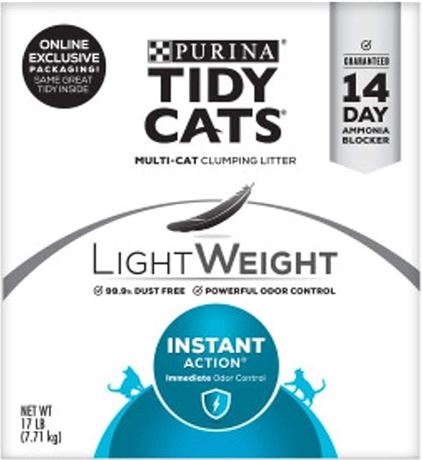 Purina Tidy Cats LightWeight Instant Action Clumping Cat Litter, 17 lb. Box