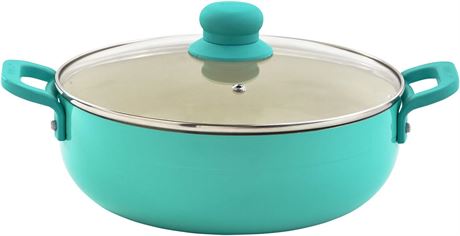 IMUSA USA, T Caldero (Dutch Oven) with Glass Lid Ceramic Interior 3.2-Quart