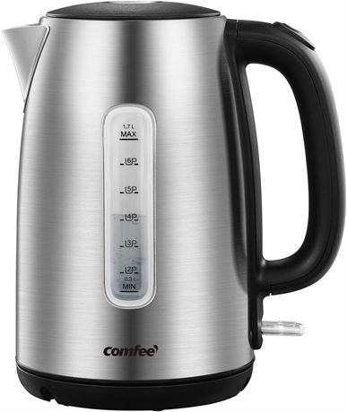 COMFEE' Stainless Steel Cordless Electric Kettle. 1500W Fast Boil