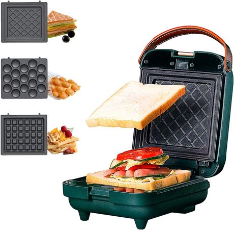 3-in-1 Sandwich/Waffle/Eggette Maker