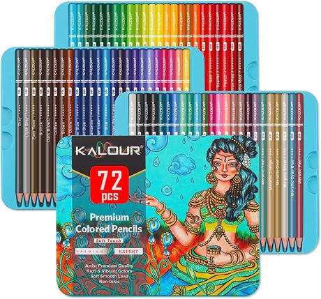 KALOUR Premium Colored Pencils, Set of 72 Colors