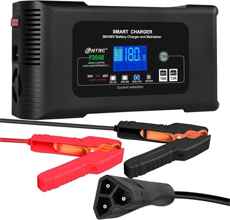 HTRC P3648 36V and 48V Smart Charger Battery Charger and Maintainer