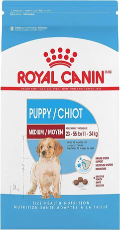 Royal Canin Medium Puppy Dry Dog Food, 6 lb bag Exp. Oct 2024