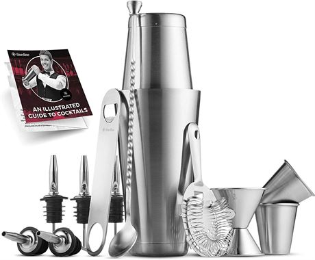 FineDine 14-Piece Cocktail Shaker Set Bartender Kit