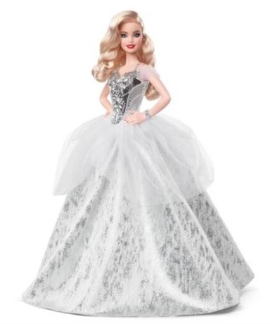 Mattel - Barbie Holiday Doll, Wavy Blonde Hair