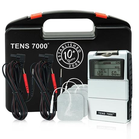 TENS 7000 Digital TENS Unit with Accessories - TENS Unit Muscle Stimulator