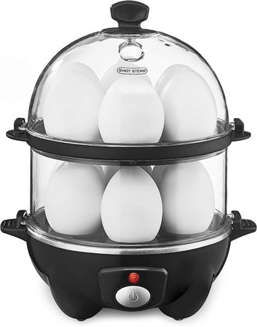 BELLA Double Tier Egg Cooker - Black