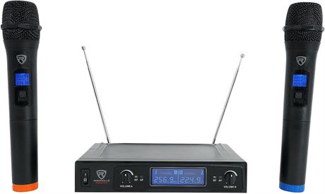 Rockville RWM132V VHF Wireless Dual Handheld Microphone System