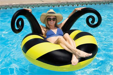 Poolmaster Bumble Bee Inflatable Float - (48 Inch), Yellow/Black