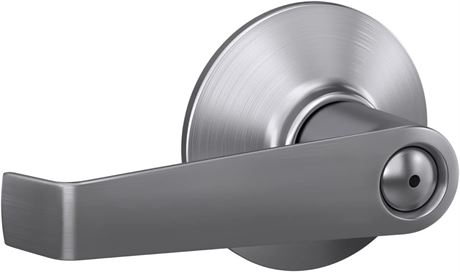 Schlage F40 ELA 626 Elan Door Lever, Bed & Bath Privacy Lock, Satin Chrome