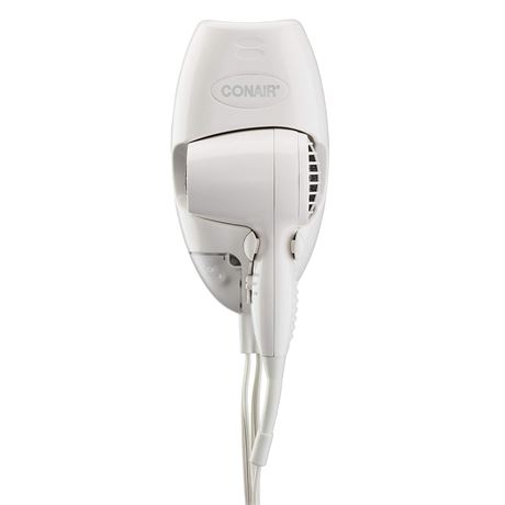 Conair Wall-Mount Hair Dryer, 1600W Hair Dryer with LED Night Light