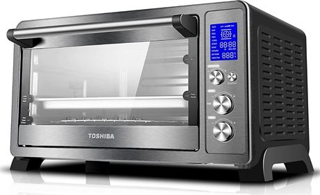 TOSHIBA AC25CEW-BS Large 6-Slice Convection Toaster Oven