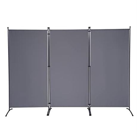 CHOSENM 3 Panel Folding Privacy Screens 6 FT Tall Wall Divider