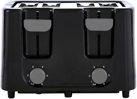 Continental Electric CE-TT029 Toaster, 4 Slice, Black