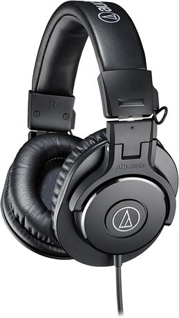 Audio-Technica ATH-M30x Professional Studio Monitor Headphones, Black