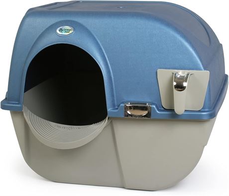 Omega Paw Premium Roll 'n Clean Litter Box Large, Peral Blue (PR-RA20-1)