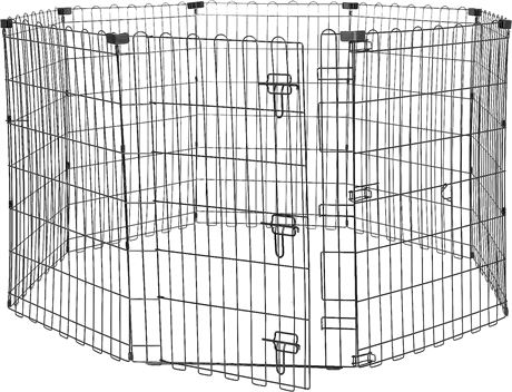 Amazon Basics Foldable Octagonal Metal Pet Play Pen for Dogs (60x60x36 In.)