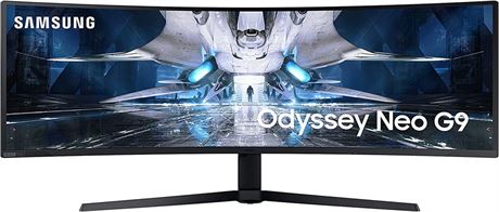 SAMSUNG 49" Odyssey Neo G9 G95NA Gaming Monitor, 4K, Curved Screen-DAMAGED