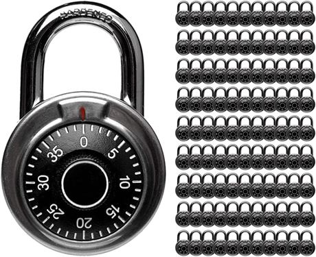 FIGODE Locker Lock, Combination Lock, Each Lock w/ Different Code, Pack of 100