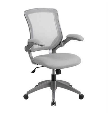 Mid-Back Mesh Swivel Ergonomic Task Office Chair with Flip-Up Arms