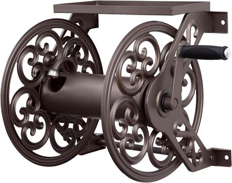 Liberty Garden Products 708 Steel Decorative Wall Mount Garden Hose Reel