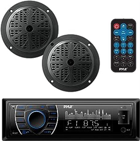 Pyle Marine Headunit Receiver Speaker Kit