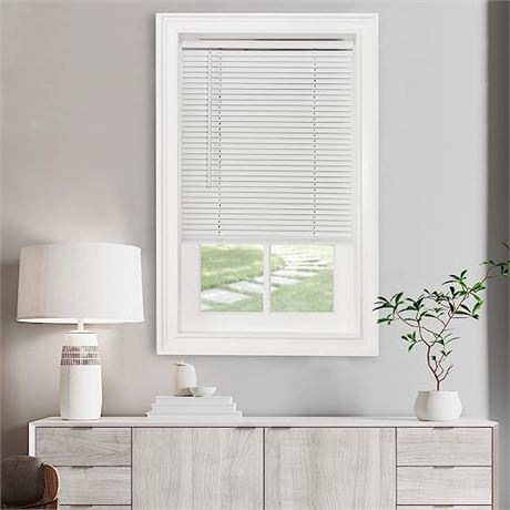 Cordless Light Filtering Mini Blind - 58 Inch Length, 48 Inch Height, 1" Slat