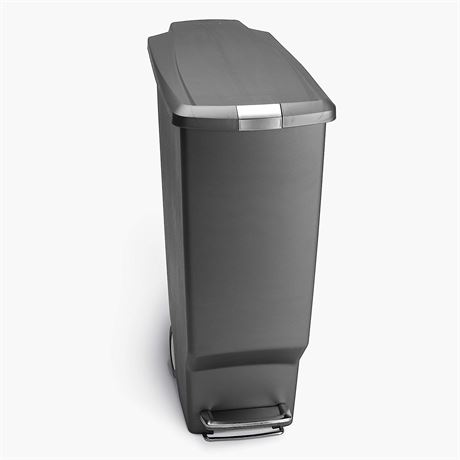 simplehuman 40 Liter / 10.6 Gallon Slim Kitchen Step Trash Can, Grey