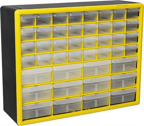 Akro-Mils 44 Drawer Plastic Cabinet, 20-Inch W x 6-Inch D x 16-Inch H