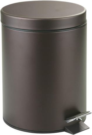 iDesign 44211EU Metal Step Trash Can with Lid, Bronze