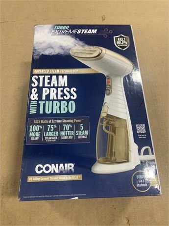 Conair Handheld Garment Steamer for Clothes, Turbo ExtremeSteam