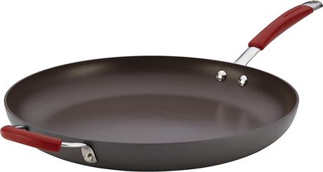 Rachael Ray Cucina Hard Anodized Nonstick Skillet, 14 Inch Fry Pan