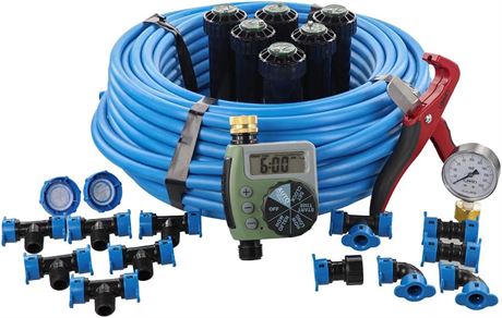 In-Ground Sprinkler System with Hose Watering Timer