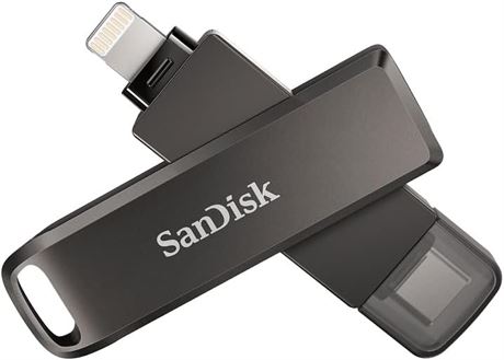 SanDisk 256GB iXpand Flash Drive Luxe for iPhone and USB Type-C Devices