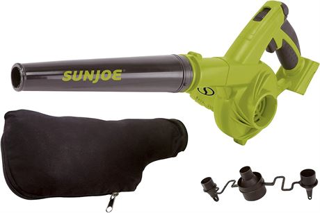 Sun Joe 24V-WSB-CT Max Cordless Rechargeable Multi-Purpose Workshop Blower