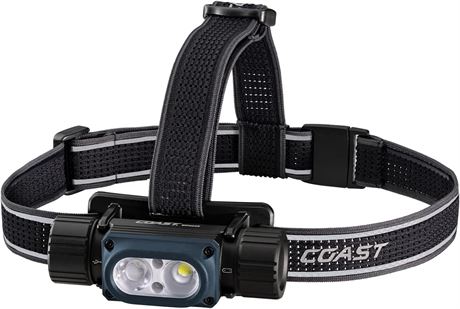 Coast WPH34R 2000 Lumen Waterproof IP68 USB Rechargeable-Dual Power Headlamp