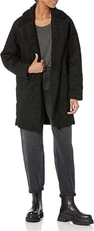 Amazon Essentials Teddy Bear Fleece Oversized Lapel Jacket (Daily Ritual), Small