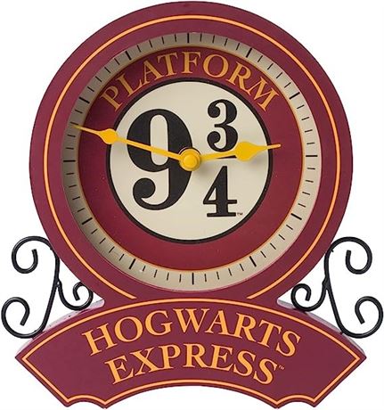 Silver Buffalo Harry Potter Platform 9 3/4 Station Wall Clock, 9.44"x8.22"